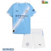 Manchester City Hjemmedraktsett Barn 2025-26 Kortermet (+ Korte bukser)